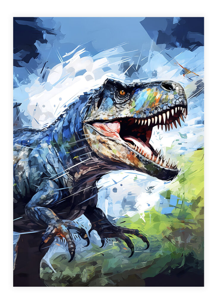 Fra t-rex til triceratops: Find din favorit blandt dinosaurplakater