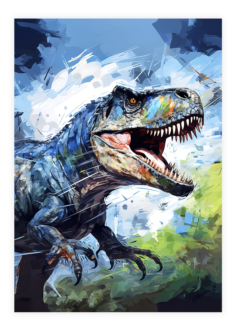 Fra t-rex til triceratops: Find din favorit blandt dinosaurplakater